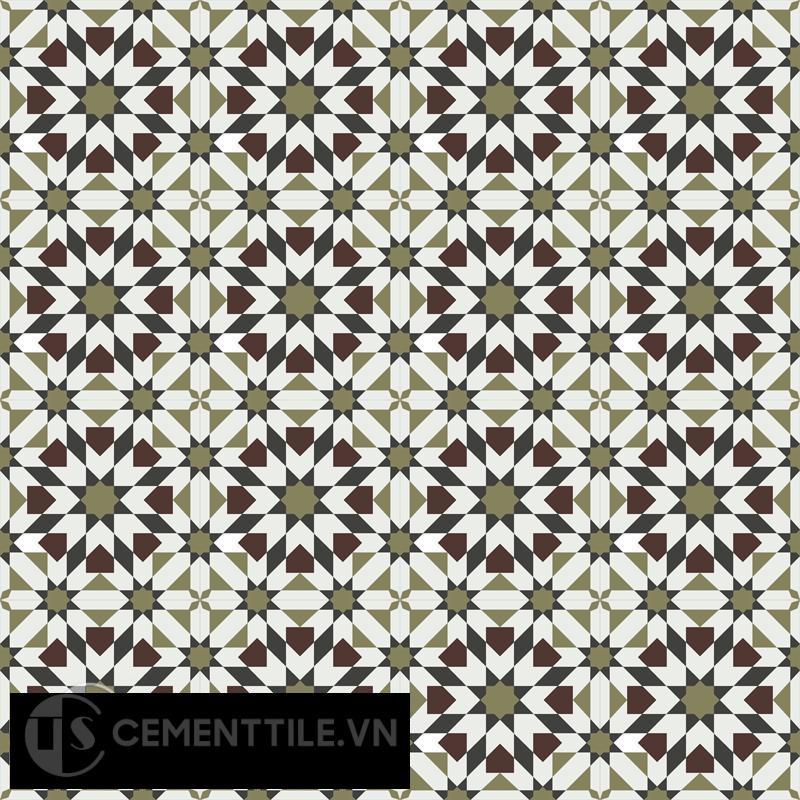 Gạch bông CTS 56.1(4-13-52-60) - 16 viên - Encaustic cement tile CTS 56.1(4-13-52-60) - 16 tiles