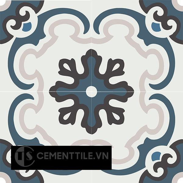 Gạch bông CTS 5.1(1-2-13-50) - 4 viên - Encaustic cement tile CTS 5.1(1-2-13-50) - 4 tiles