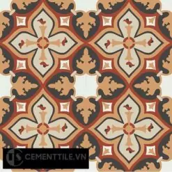 Gạch bông CTS 54.1(4-12-13-30-34) - 4 viên - Encaustic cement tile CTS 54.1(4-12-13-30-34)-4 tiles