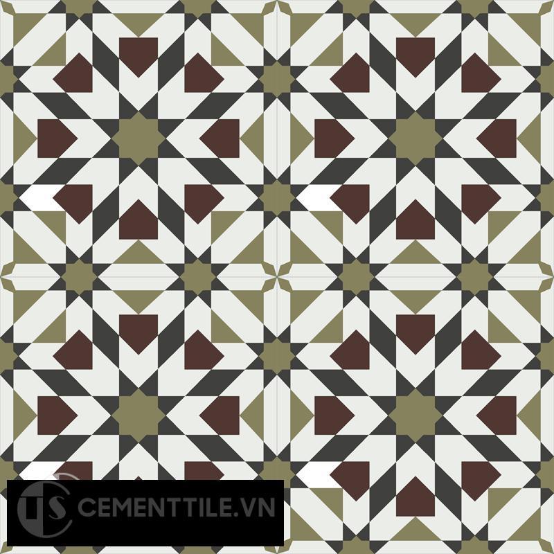 Gạch bông CTS 56.1(4-13-52-60) - 4 viên - Encaustic cement tile CTS 56.1(4-13-52-60) - 4 tiles