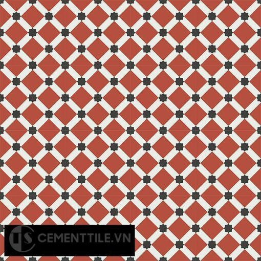Gạch bông CTS 68.1(4-5-13) - 16 viên - Encaustic cement tile CTS 68.1(4-5-13)-16 tiles