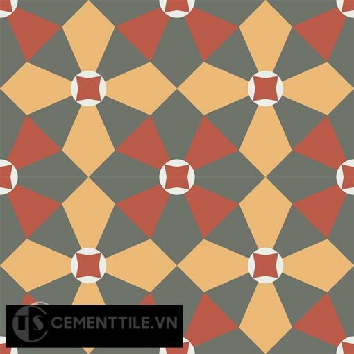 Gạch bông CTS 133.1(3-4-5-6) - 4 viên - Encaustic cement tile CTS 133.1(3-4-5-6)-4 tiles