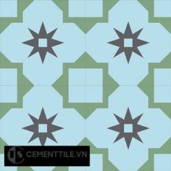 Gạch bông cổ điển CTS 104.1 - 4 viên ( Encaustic cement tile 104.1 - 4 tiles )