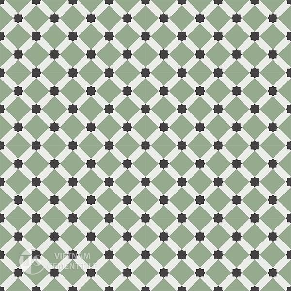 Gạch bông CTS 68.4(4-7-13) - 16 viên - Encaustic cement tile CTS 68.4(4-7-13)-16 tiles