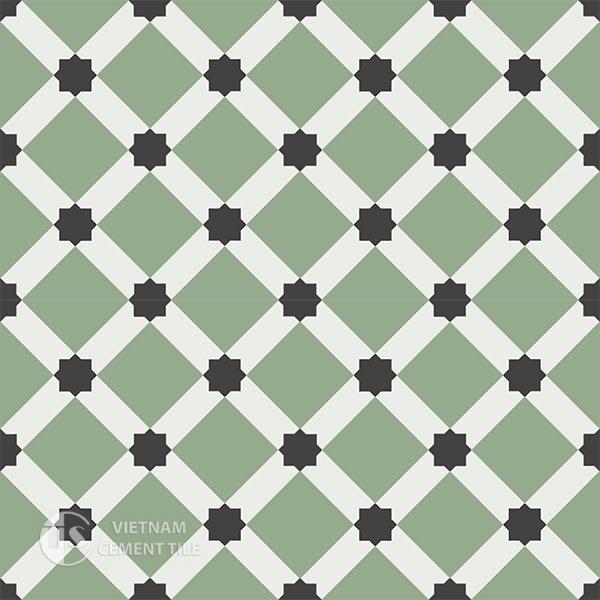 Gạch bông CTS 68.4(4-7-13) - 4 viên - Encaustic cement tile CTS 68.4(4-7-13)-4 tiles