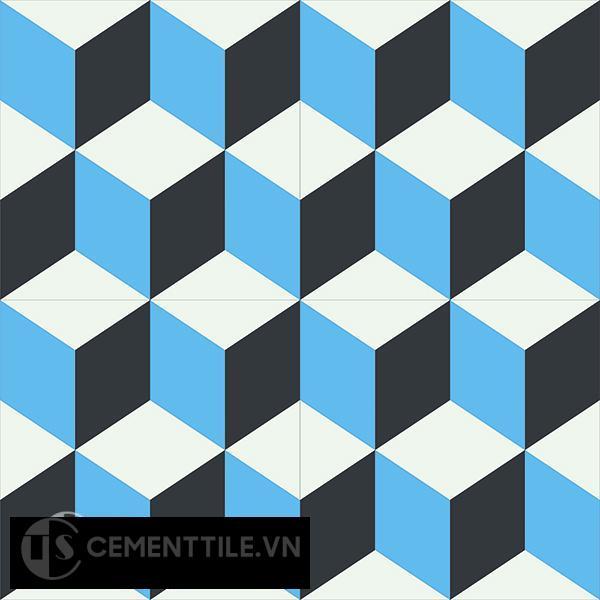Gạch bông CTS 8.8(4-8-13) - 4 viên - Encaustic cement tile CTS 8.8(4-8-13)-4 tiles