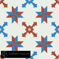 Gạch bông CTS 93.1(4-8-9-30) - 4 viên - Encaustic cement tile CTS 93.1(4-8-9-30)-4 tiles