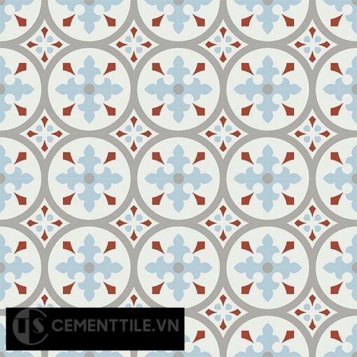Gạch bông CTS 57.2(2-4-9-30) - 16 viên - Encaustic cement tile CTS 57.2(2-4-9-30)-16 tiles