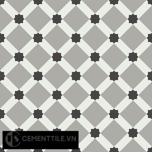 Gạch bông CTS 68.5(4-9-13) - 4 viên - Encaustic cement tile CTS 68.5(4-9-13)-4 tiles