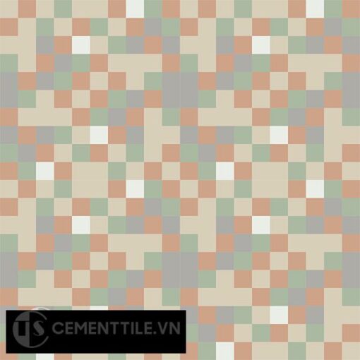 Gạch bông CTS 81.1(4-7-9-11-12) - 16 viên - Encaustic cement tile CTS 81.1(4-7-9-11-12)-16 tiles