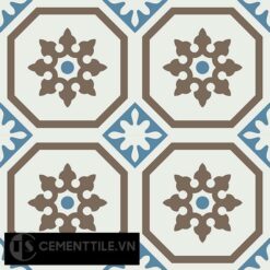 Gạch bông CTS 182.1(4-10-28) - 4 viên - Encaustic cement tile CTS 182.1(4-10-28)-4 tiles