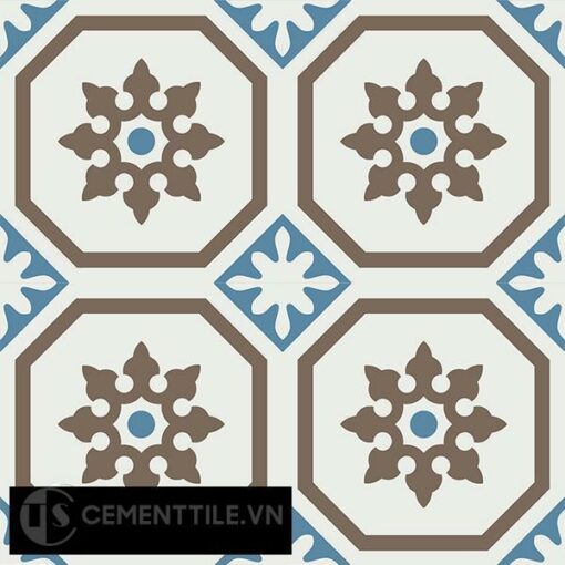 Gạch bông CTS 182.1(4-10-28) - 4 viên - Encaustic cement tile CTS 182.1(4-10-28)-4 tiles