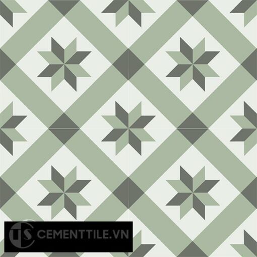 Gạch bông CTS 11.8(3-4-7) - 4 viên - Encaustic cement tile CTS 11.8(3-4-7)-4 tiles