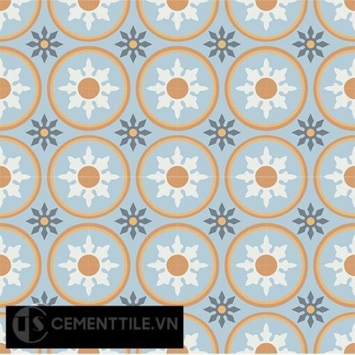 Gạch bông CTS 176.2(2-4-6-33-34) - 16 viên - Encaustic cement tile CTS 176.2(2-4-6-33-34)-16 tiles