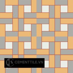 Gạch bông CTS 110.1(4-5-6-9) - 4 viên - Encaustic cement tile CTS 110.1(4-5-6-9)-4 tiles