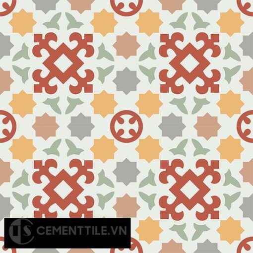 Gạch bông CTS 33.1(4-5-6-7-9-11) - 4 viên - Encaustic cement tile CTS 33.1(4-5-6-7-9-11)-4 tiles