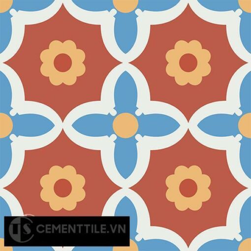 Gạch bông CTS 78.2(4-5-6-8) - 4 viên - Encaustic cement tile CTS 78.2(4-5-6-8)-4 tiles