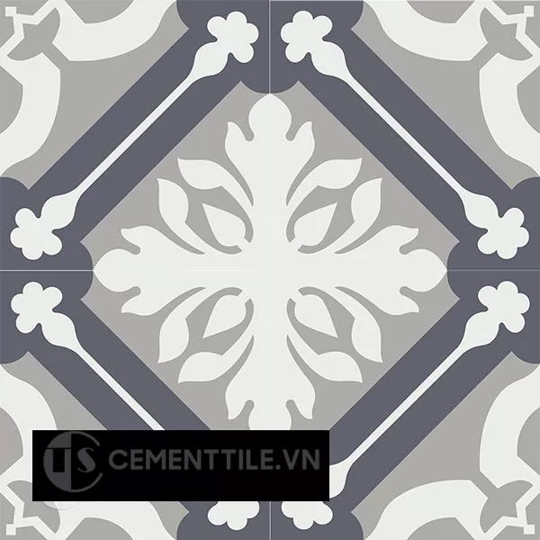 Gạch bông CTS 72.2(4-9-15) - 4 viên - Encaustic cement tile CTS 72.2(4-9-15) - 4 tiles