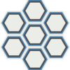 Gạch bông lục giác CTS H405.1(4-9-10-13) - Encaustic cement tile Hexagon CTS H405.1(4-9-10-13)