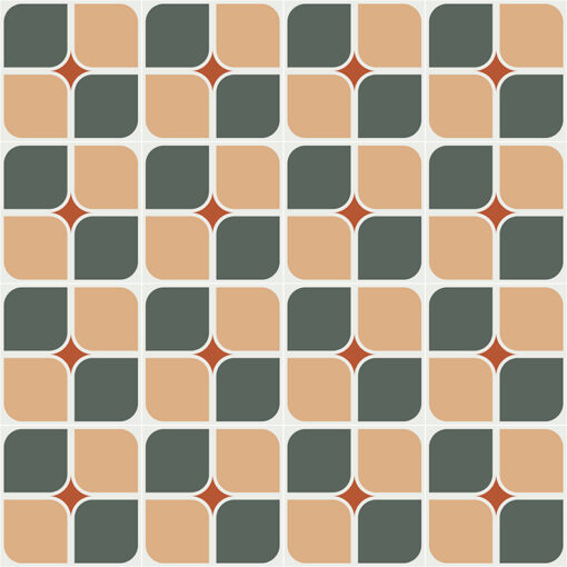 Gạch bông CTS 285.1(3-4-5-11) - 16 viên - Encaustic cement tile CTS 285.1(3-4-5-11) - 16 tiles