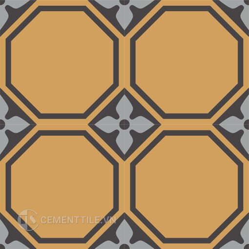 Gạch bông CTS 208.2(9-13-34) - 4 viên - Encaustic cement tile CTS 208.2(9-13-34) - 4 tiles