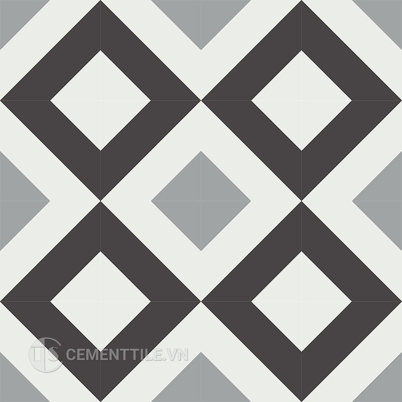 Gạch bông CTS 231.2(4-9-13) - 16 viên - Encaustic cement tile CTS 231.2(4-9-13) - 16 tiles