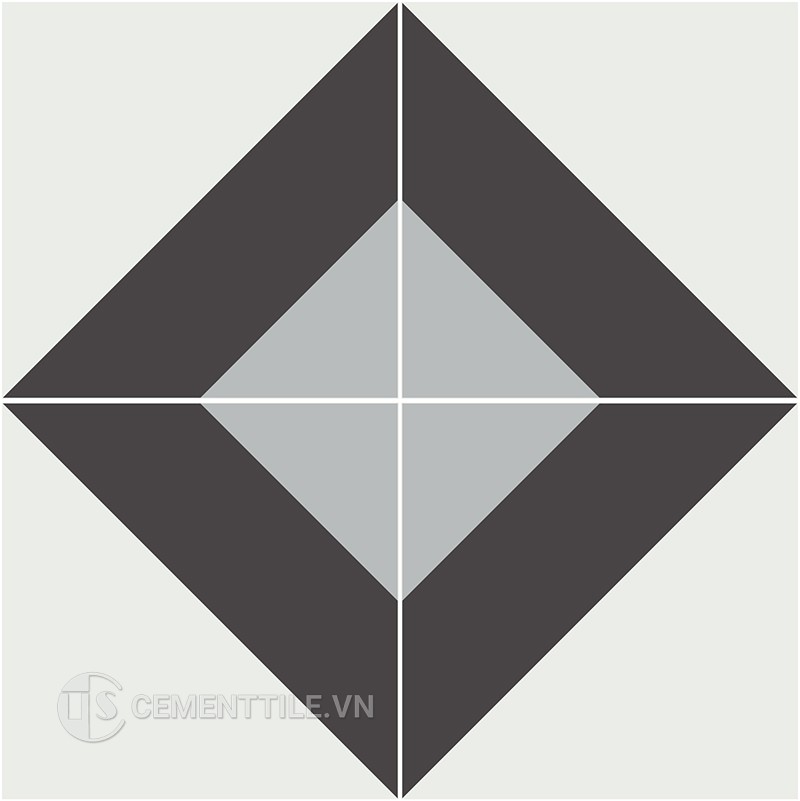 Gạch bông CTS 314.1(4-9-13) - 4 viên - Encaustic cement tile CTS 314.1(4-9-13) - 4 tiles