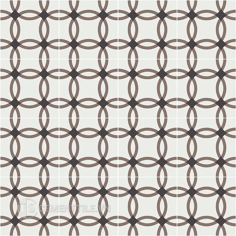 Gạch bông CTS 325.1(4-13-14) - 16 viên - Encaustic cement tile CTS 325.1(4-13-14) - 16 tiles