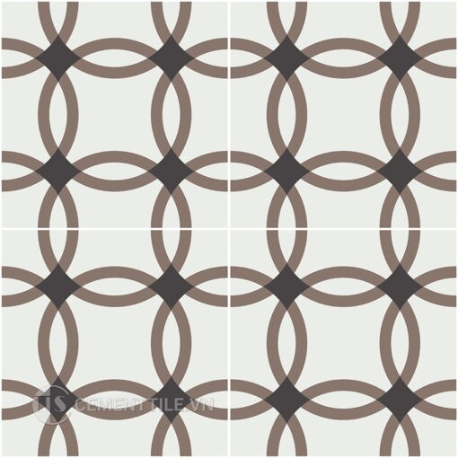 Gạch bông CTS 325.1(4-13-14) - 4 viên - Encaustic cement tile CTS 325.1(4-13-14) - 4 tiles