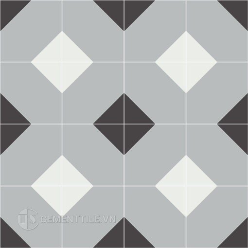 Gạch bông CTS 315.1(4-9-13) - 16 viên - Encaustic cement tile CTS 315.1(4-9-13) - 16 tiles