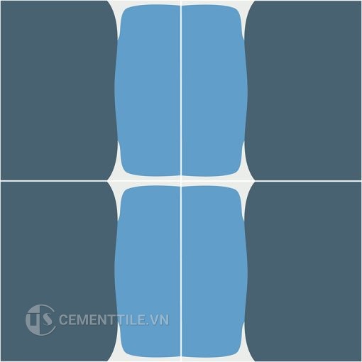 Gạch bông CTS 363.1(1-51) - 4 viên - Encaustic cement tile CTS 363.1(1-51) - 4 tiles