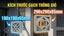 Kích thước gạch thông gió phổ biến