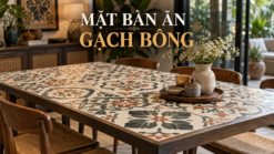 Mặt bàn ăn gạch bông